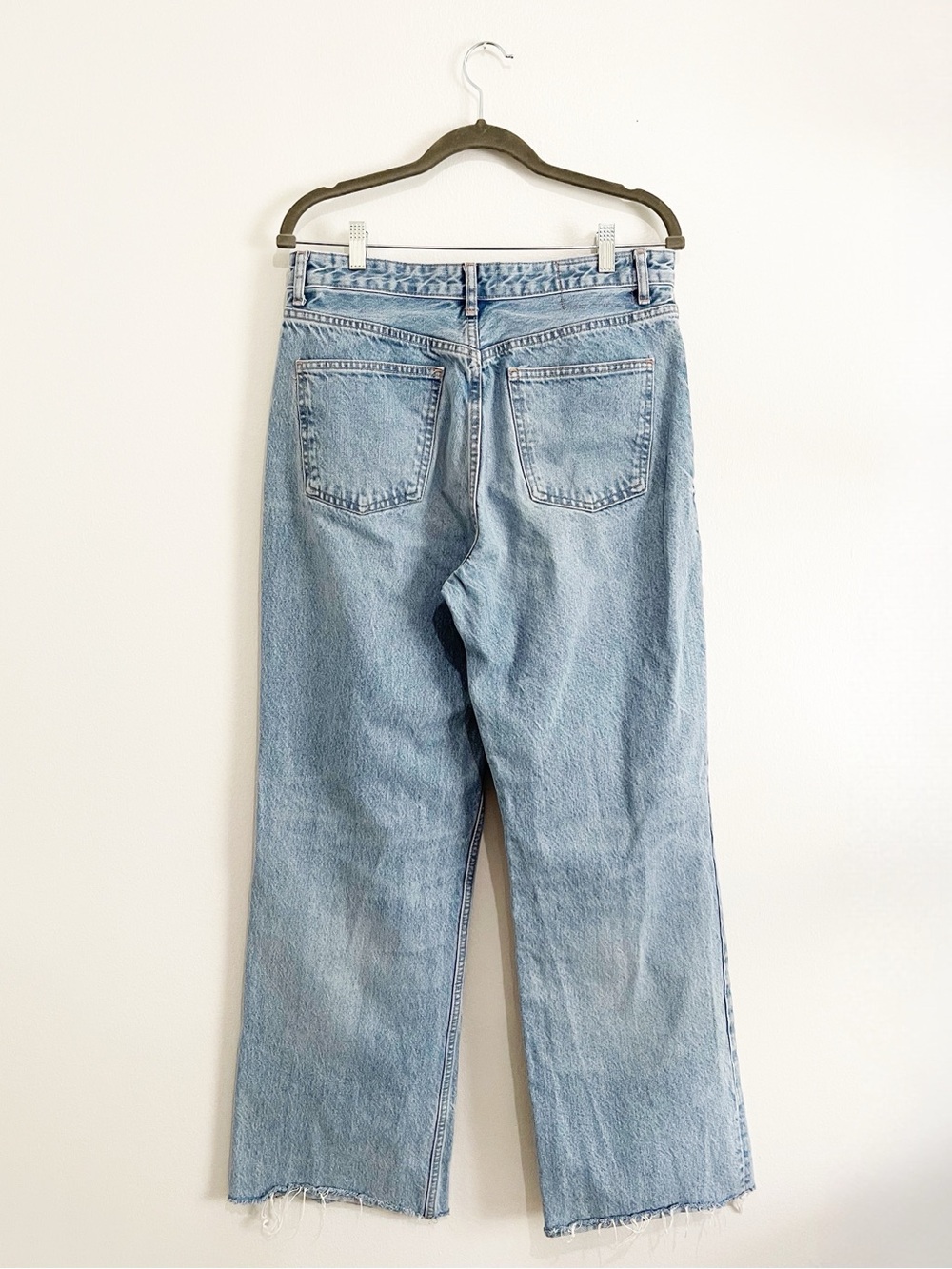 Zara High-Rise Wide Leg Jeans Denim Blogger Fave Size 10 - Picture 3 of 9
